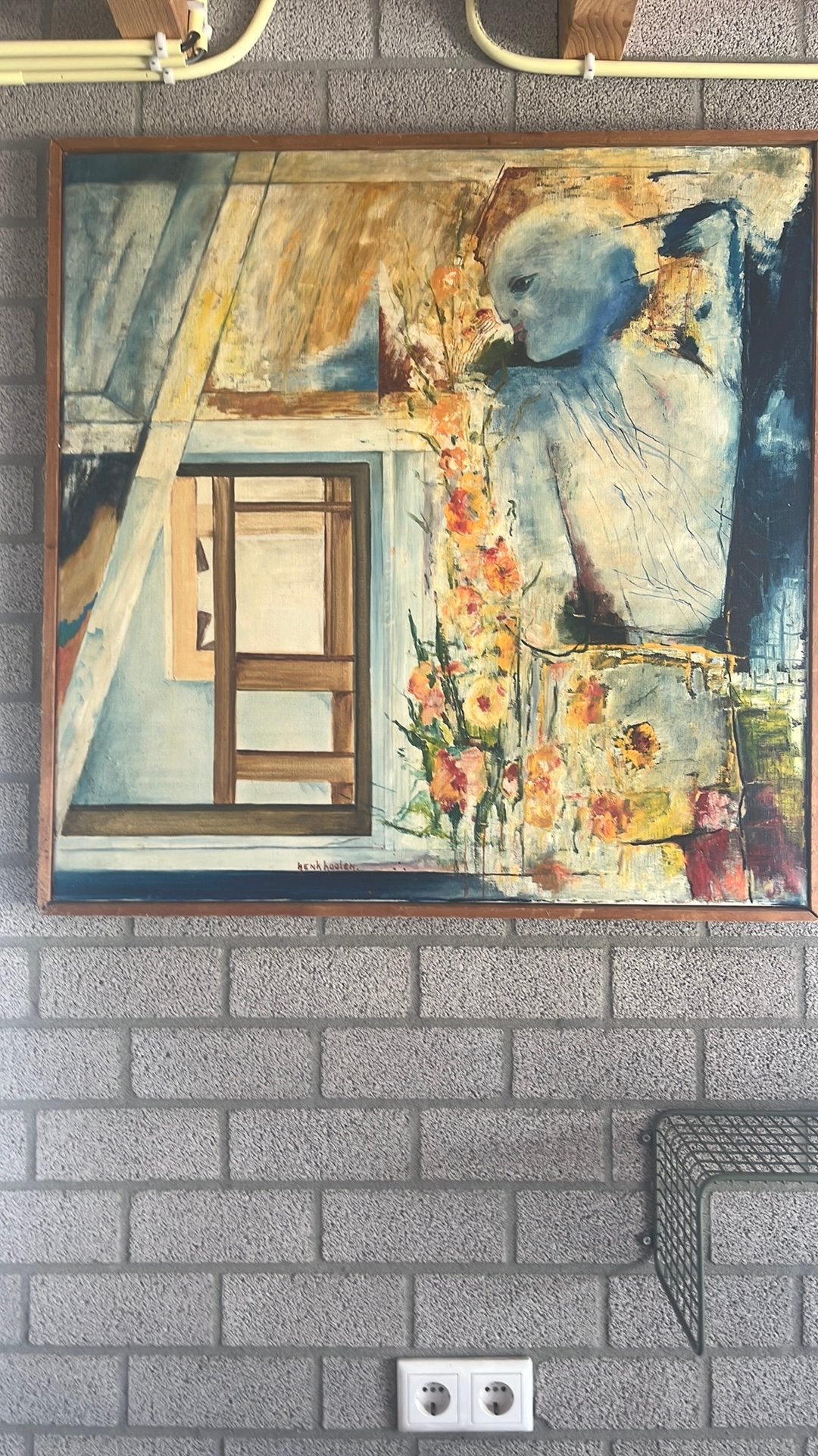 Schilderij henk koolen 88x88 olie doek, Ophalen