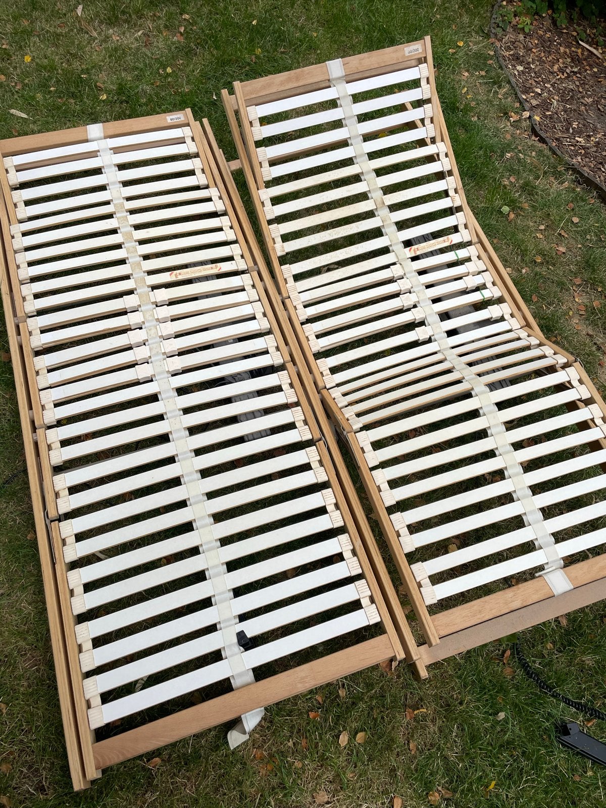 2x Elektrisch verstelbare lattenbodem 80x200 cm, Ophalen, Gebruikt, Eenpersoons, 80 cm