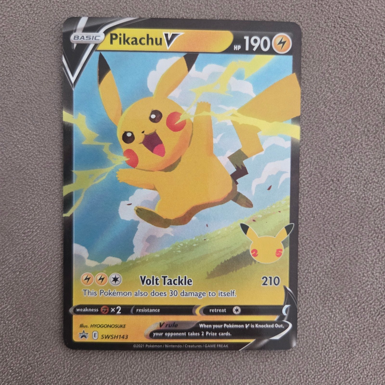 Pikachu V Pokémon Kaart SWSH143, Ophalen of Verzenden, Nieuw, Losse kaart