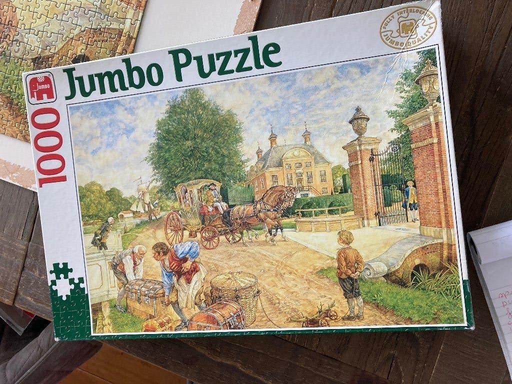 Een buitenplaats aan de vecht circa 1740 1000 puzzelstukjes, Ophalen of Verzenden, 500 t/m 1500 stukjes, Zo goed als nieuw, Legpuzzel
