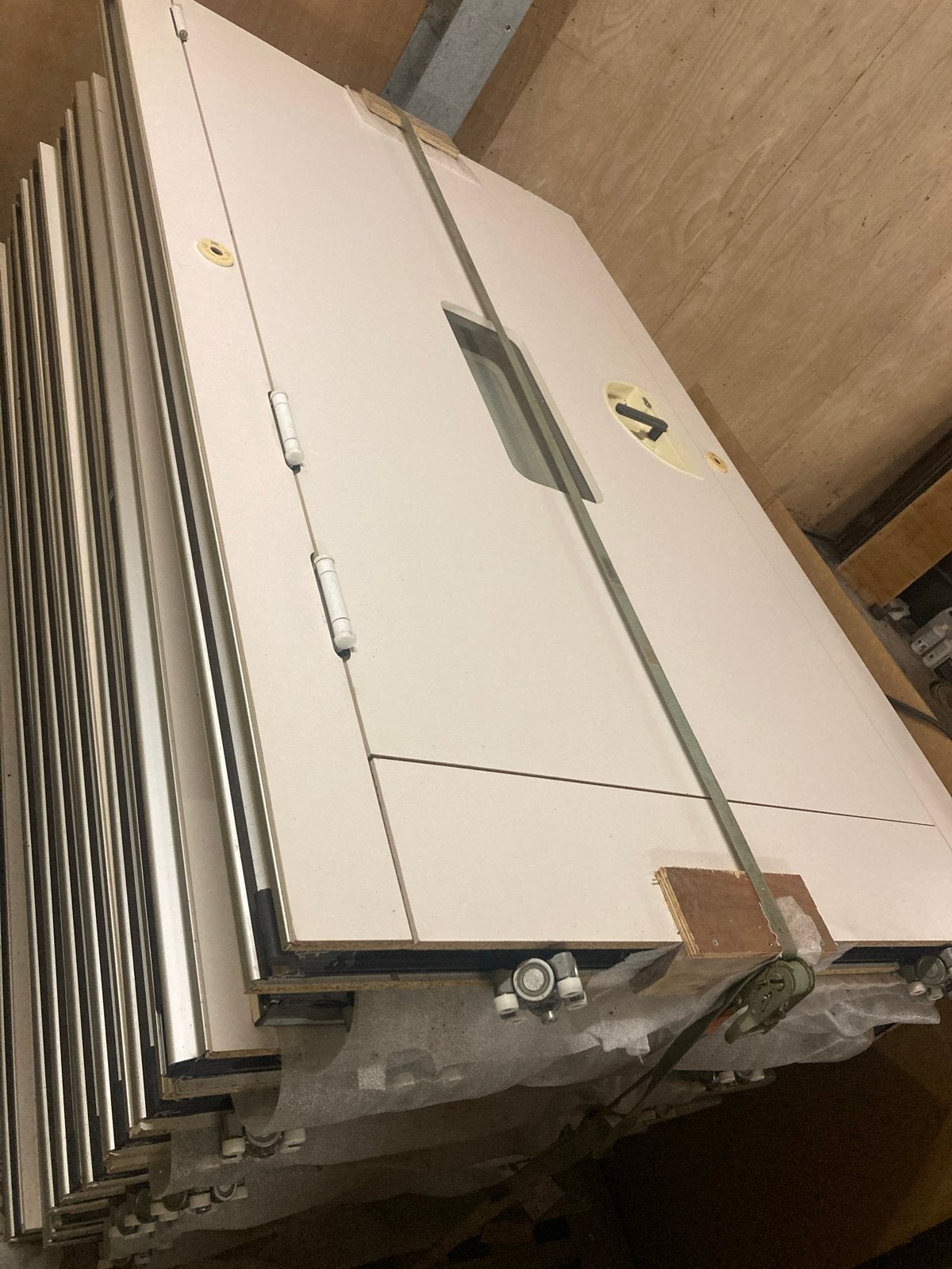 Panelen scheidingswand. Wit., Ophalen, Gebruikt, 80 tot 100 cm, 215 cm of meer