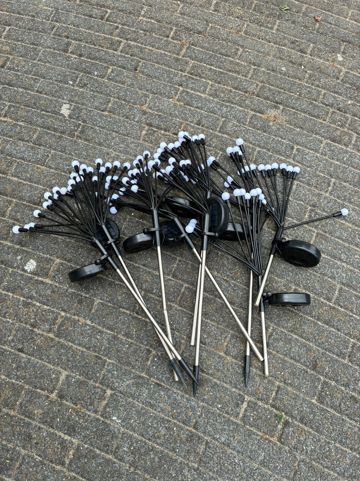 Buitenverlichting zonne energie, Tuin en Terras, Buitenverlichting, Ophalen, Zonne-energie, Kunststof, Gebruikt