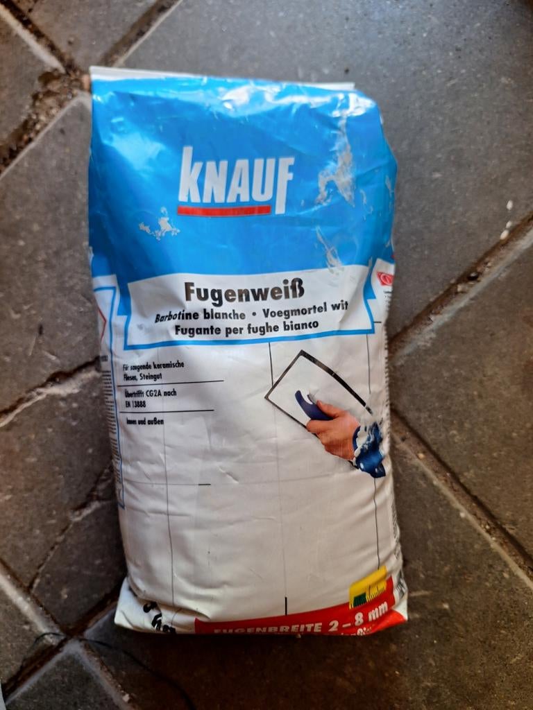 Knauf Voegenwit - 5 kg voegmortel wit, Ophalen, Overige typen, Nieuw, Minder dan 20 cm