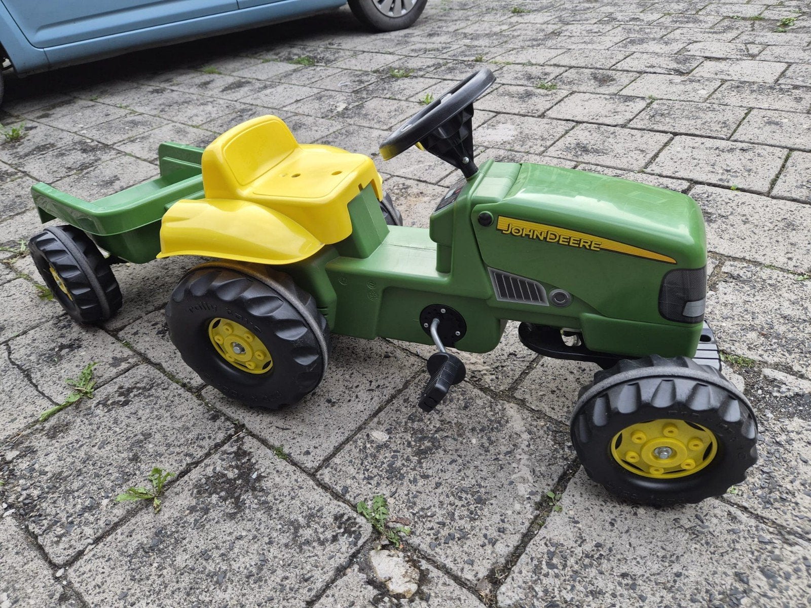john Deere trap tractor met aanhanger, Kinderen en Baby's, Ophalen, Zo goed als nieuw, Overige merken