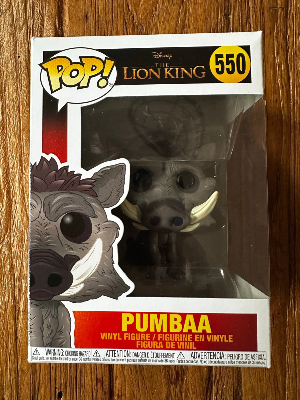 Funko Pop! Disney The Lion King Pumbaa #550, Ophalen of Verzenden, Nieuw