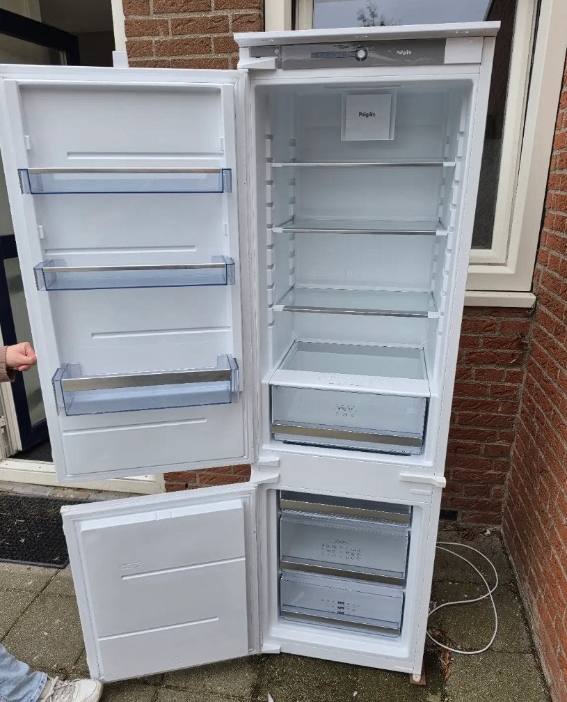 Pelgrim PCS25178L inbouw koelvriescombinatie — 3 jaar oud, Ophalen, 150 tot 200 liter, Gebruikt, Met aparte vriezer