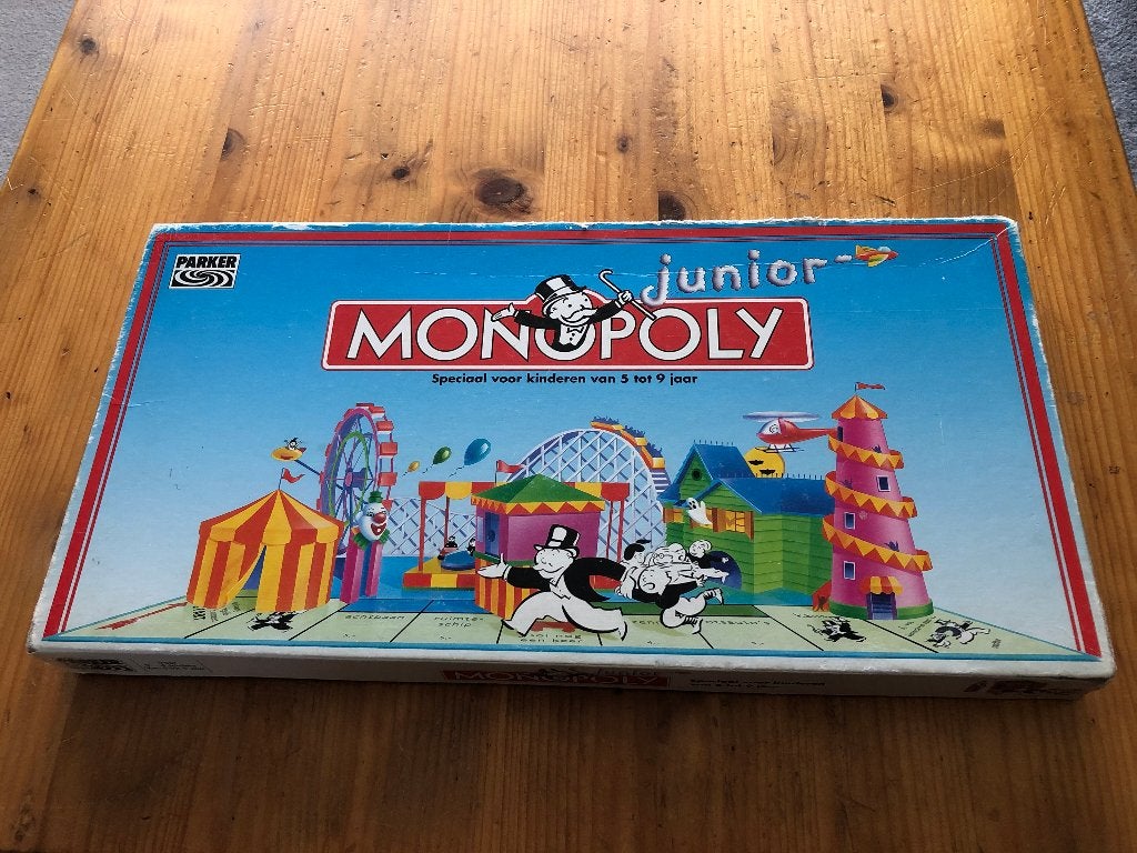 Monopoly Junior (Longbox) bordspel, Ophalen, Gebruikt, Parker