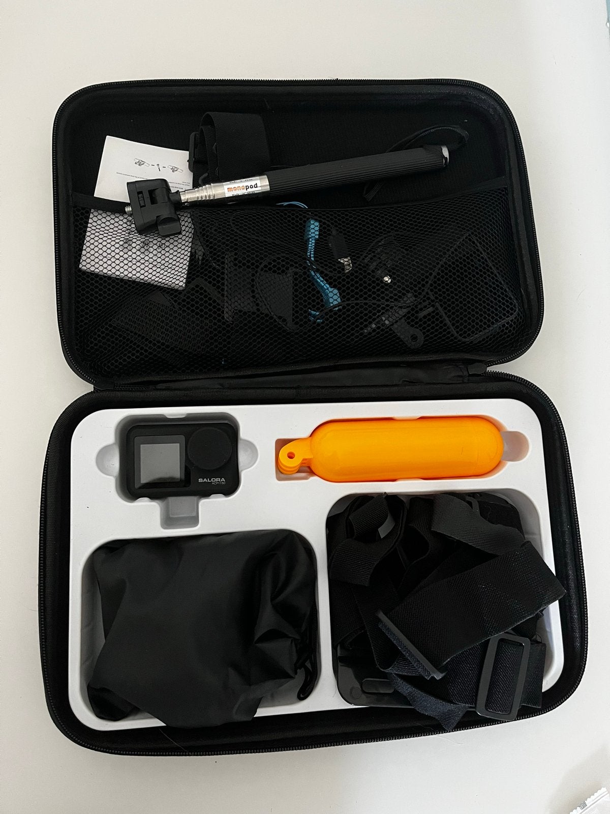 Salora ActionCamera met accessoireset, Audio, Tv en Foto, Actiecamera's, Ophalen of Verzenden, Nieuw, Overige merken