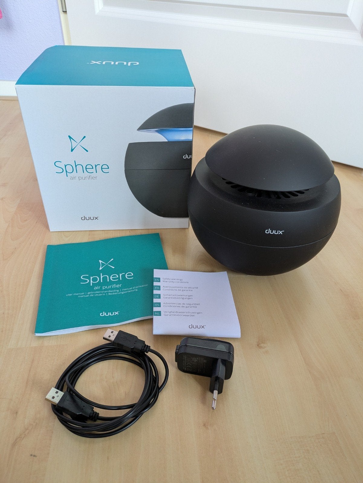 Duux Duux Sphere Luchtreiniger Zwart, Ophalen of Verzenden, Zo goed als nieuw, Luchtreiniger