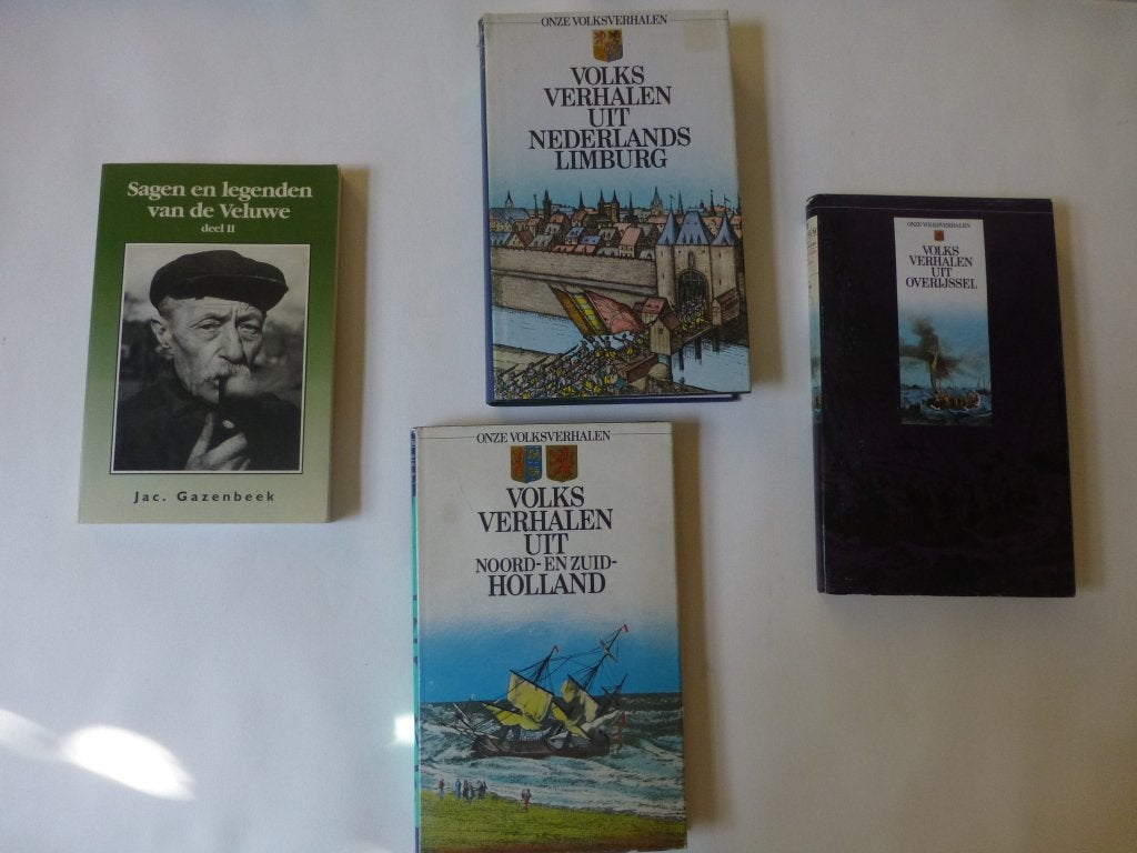 4 boeken volksverhalen Overijssel, Limburg Holland en Veluwe, Ophalen of Verzenden, Zo goed als nieuw, Limburg