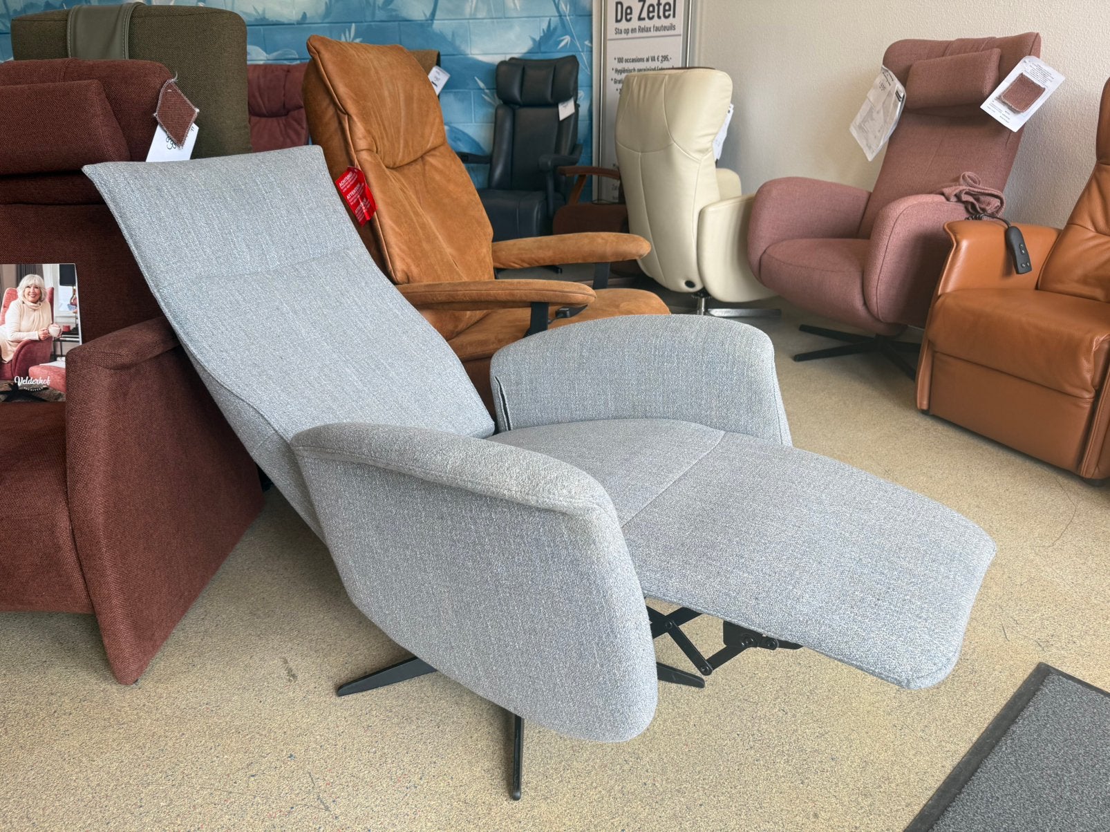 De Toekomst sta op relax stoel relaxfauteuil gratis bezorgd, Ophalen of Verzenden, Nieuw, Stof, Ruim 100 modellen in alle kleuren en maten met garantie