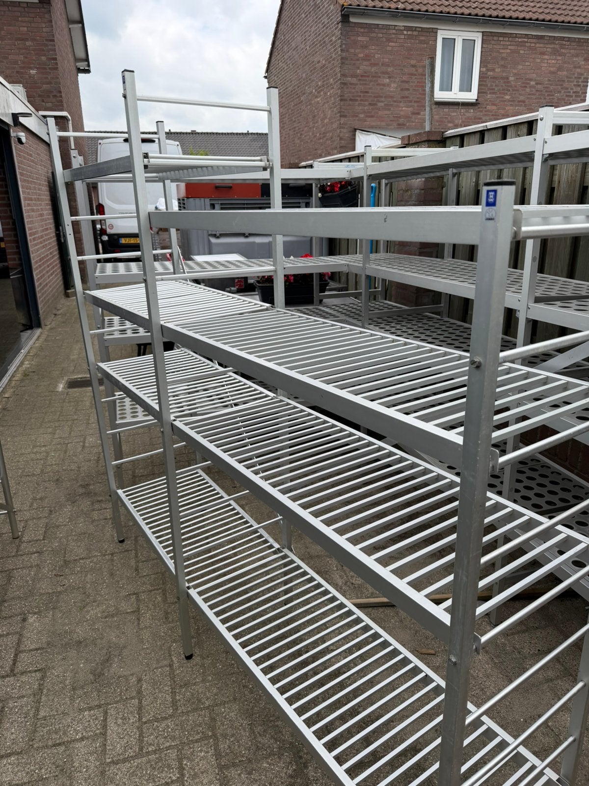Drie aluminium stellingen te koop, Ophalen of Verzenden