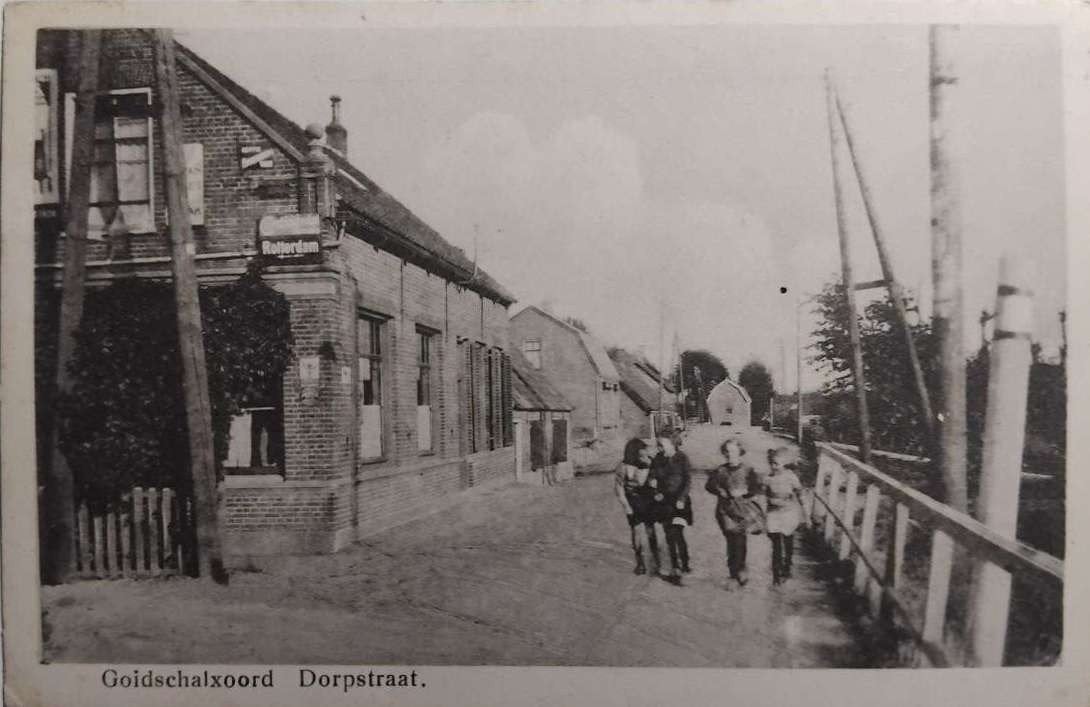Goidschalxoord (Zuid-Holland) Dorpstraat 1933, Verzamelen, Ophalen of Verzenden, 1920 tot 1940, Gelopen, Zuid-Holland