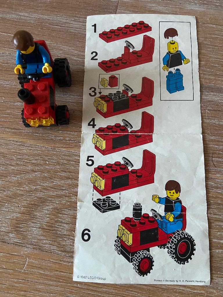 Jaren ‘80 LEGO Tractor met boer; 6608, Compleet, Gebruikt, Lego, Ophalen of Verzenden