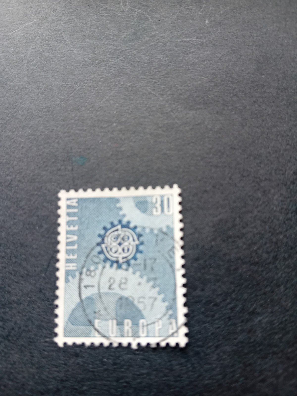 Zwitserse postzegel Helvetia Europa 1967 gestempeld, Ophalen of Verzenden, Overige landen, Gestempeld