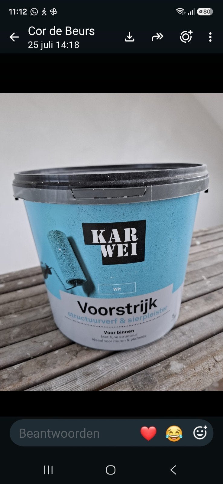 6 emmers Karwei Voorstrijk Wit -Structuurverf & Sierpleister, Ophalen, Nieuw