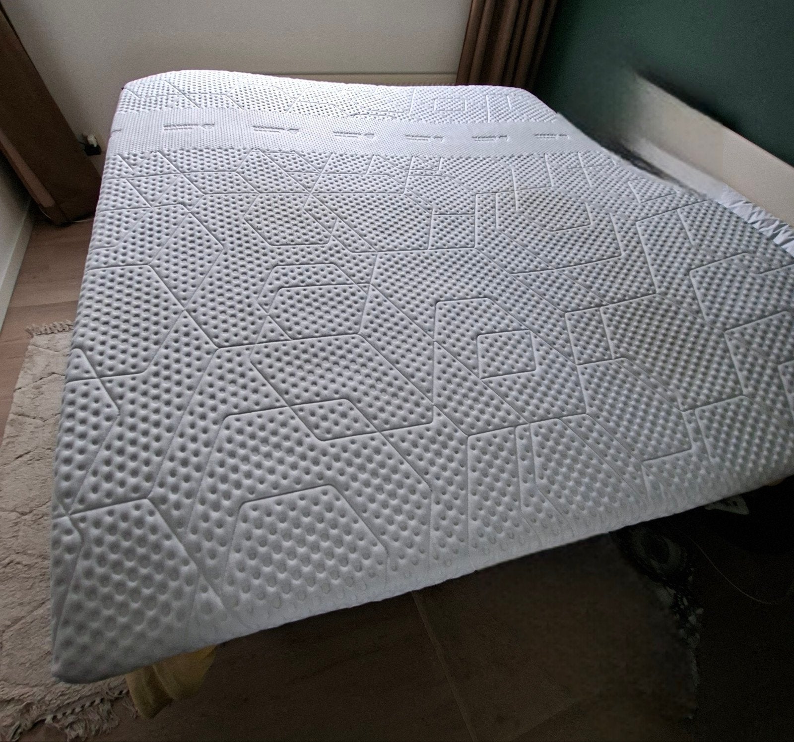 Emma topper 200 x200x7 cm, Ophalen, Zo goed als nieuw, Tweepersoons, 180 cm