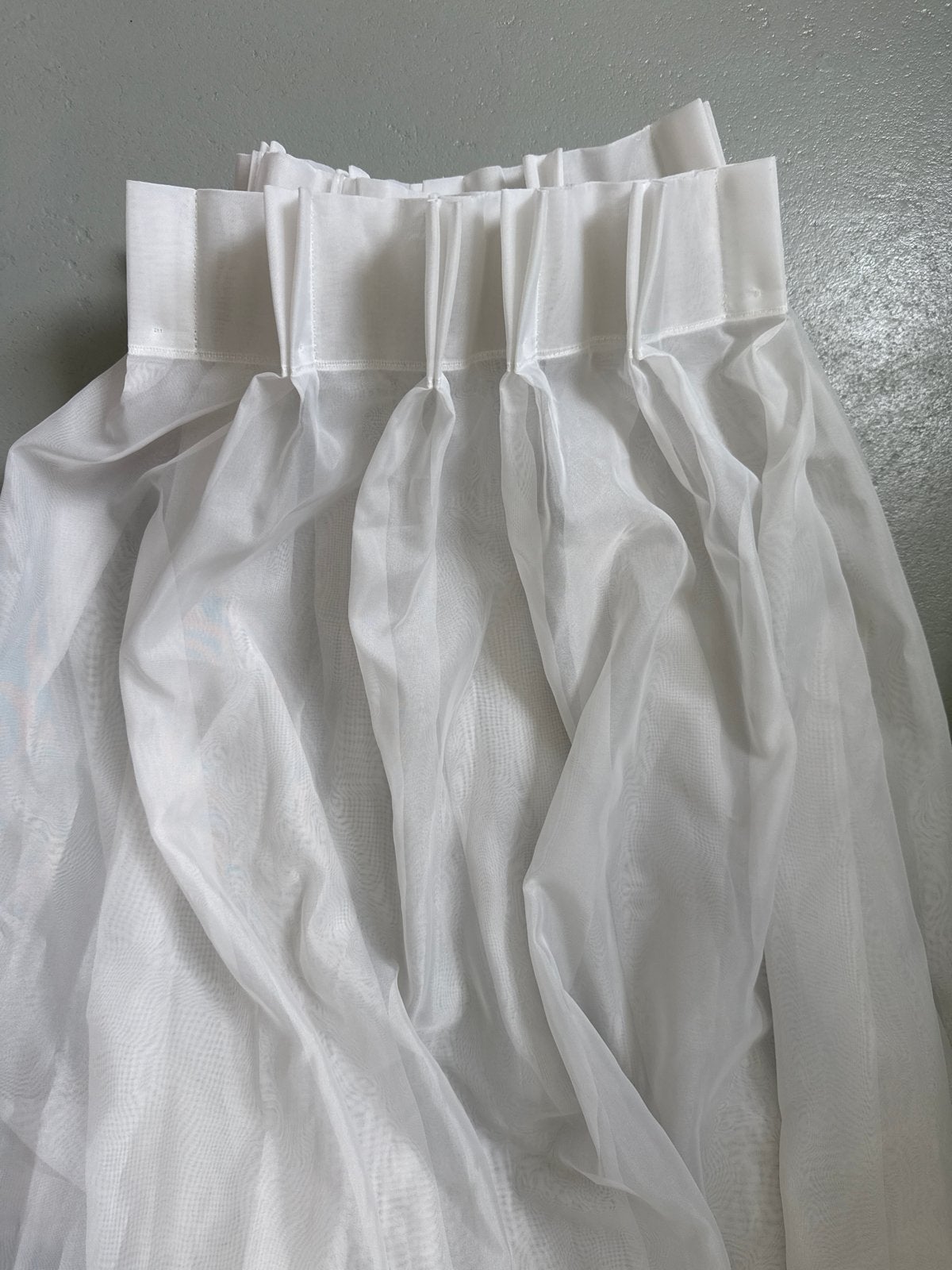 Witte vitrage gordijnen met plooiband, Ophalen, Vitrage, Gebruikt, Wit