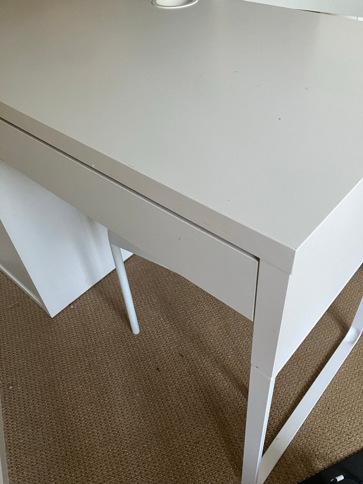 IKEA MICKE Bureau Wit, Huis en Inrichting, Bureaus, Ophalen, Met lades, Zo goed als nieuw, IKEA