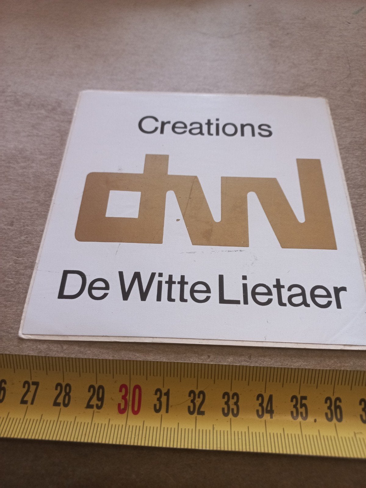 Vintage Creations De Witte Lietaer, Ophalen of Verzenden, Gebruikt, Reclamebord