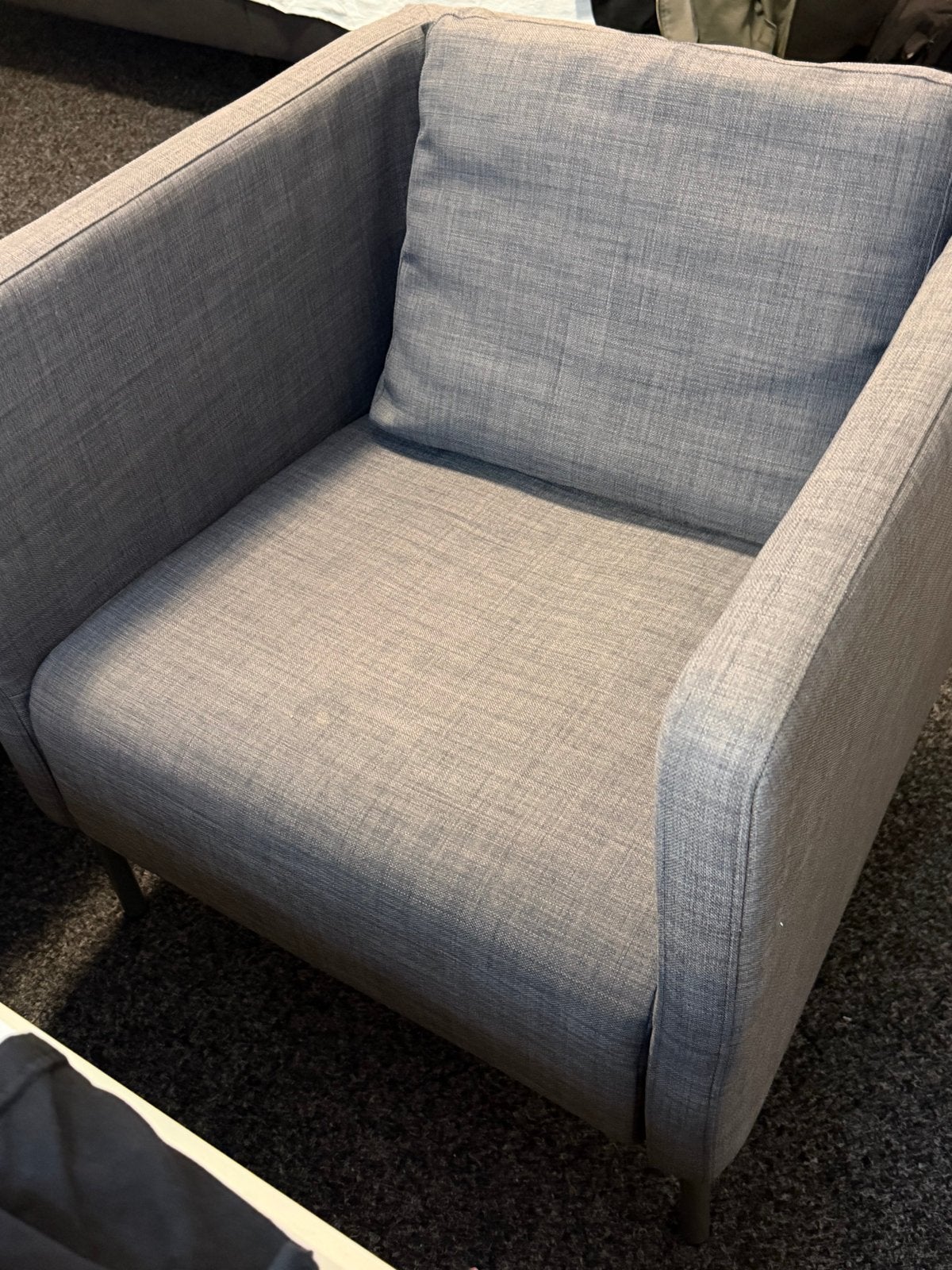 IKEA EKERÖ fauteuil - Skiftebo donkergrijs, Ophalen, Gebruikt, 75 tot 100 cm, Stof