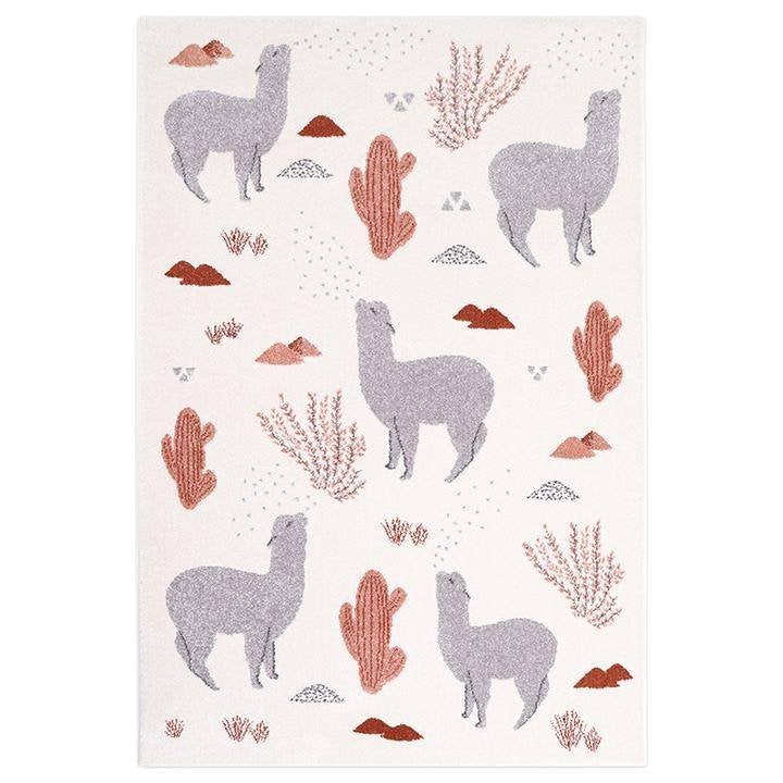 Kindervloerkleed Vloerkleed Lama Andina Rood Nattiot, 100 tot 150 cm, Nattiot, Nieuw, Ophalen of Verzenden