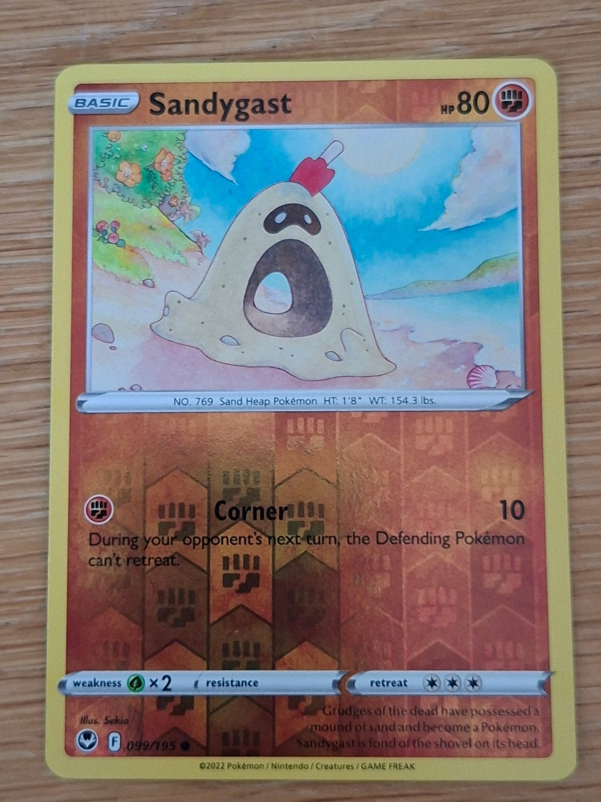 Sandygast 099/195 Reverse Holo Silver Tempest Pokémon Kaart, Ophalen of Verzenden, Nieuw, Losse kaart, Foil
