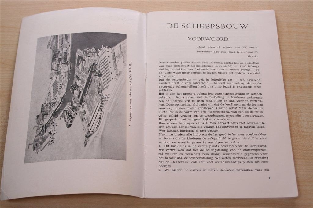 De scheepsbouw [1956] — St. Onderwijstentoonstellingen, Gebruikt, N.v.t., Ophalen of Verzenden, N.v.t.