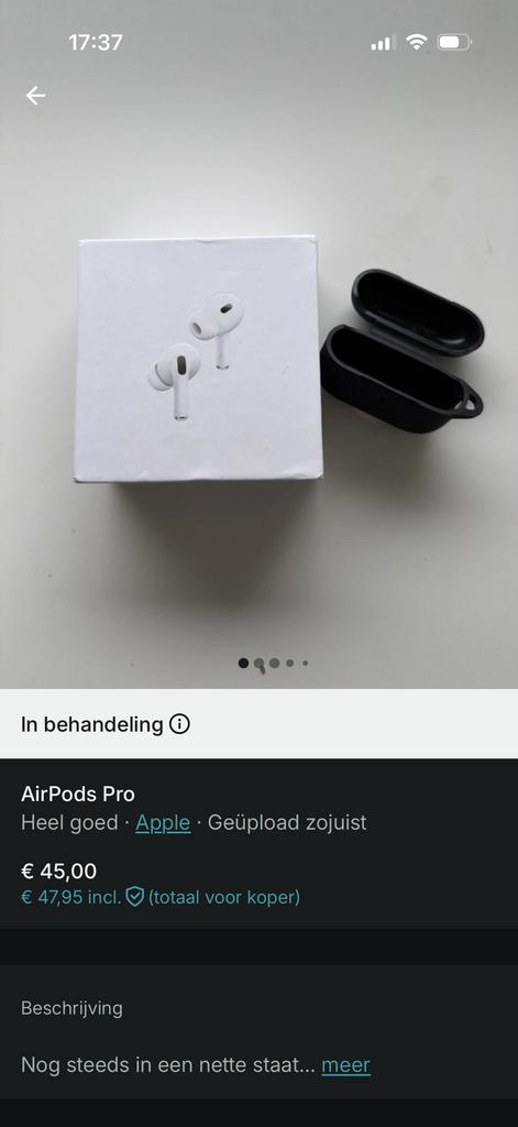 AirPods Pro inclusief hoesje, Ophalen, Gebruikt, Bluetooth, Apple