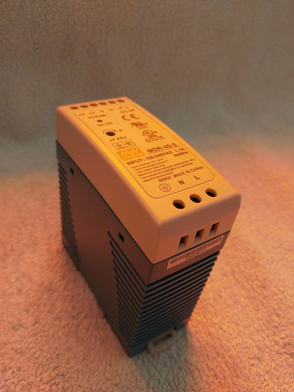 Gelijkstroomvoeding(en) 5VDC, 40W MEANWELL, Hobby en Vrije tijd, Elektronica-componenten, Ophalen of Verzenden, Zo goed als nieuw