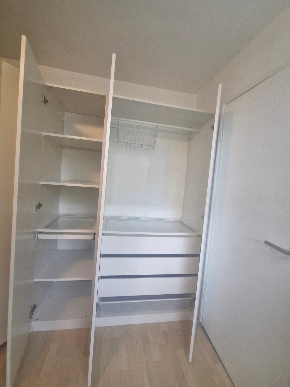Witte IKEA Pax Kledingkast - 2-delig - Zeer Goede Staat, Ophalen, 100 tot 150 cm, 200 cm of meer, 50 tot 75 cm