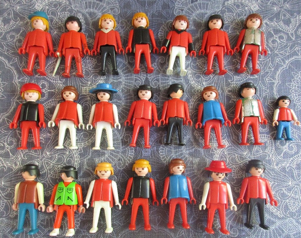 playmobil veel poppetjes in gesorteerde kleuren à 50 cent, Ophalen of Verzenden, Gebruikt