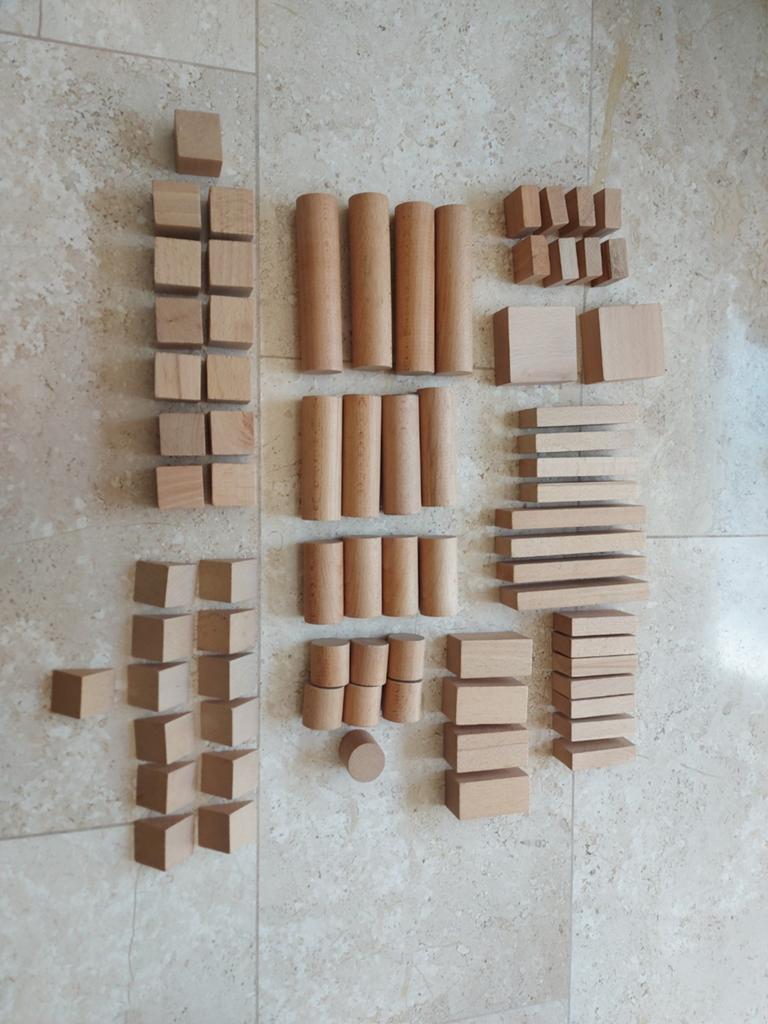 Massief (beuken) houten blokken speel blokken 4 kg, Ophalen of Verzenden