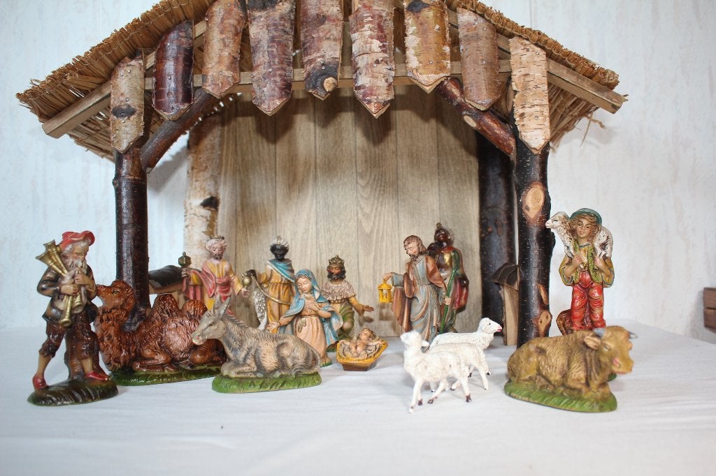 kerststal antiek italy, Ophalen of Verzenden, Gebruikt
