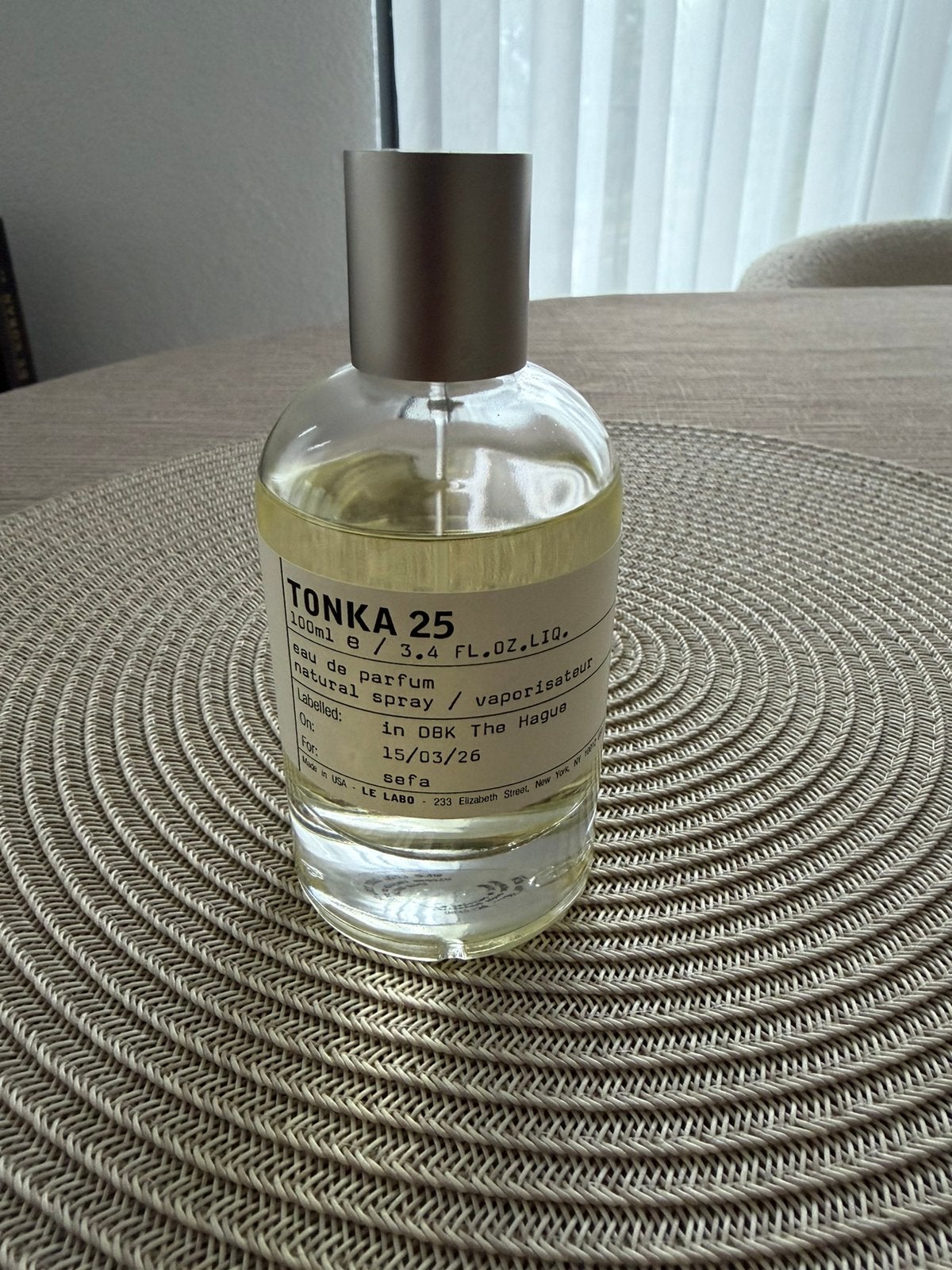 Le Labo Tonka 25, Ophalen of Verzenden, Zo goed als nieuw
