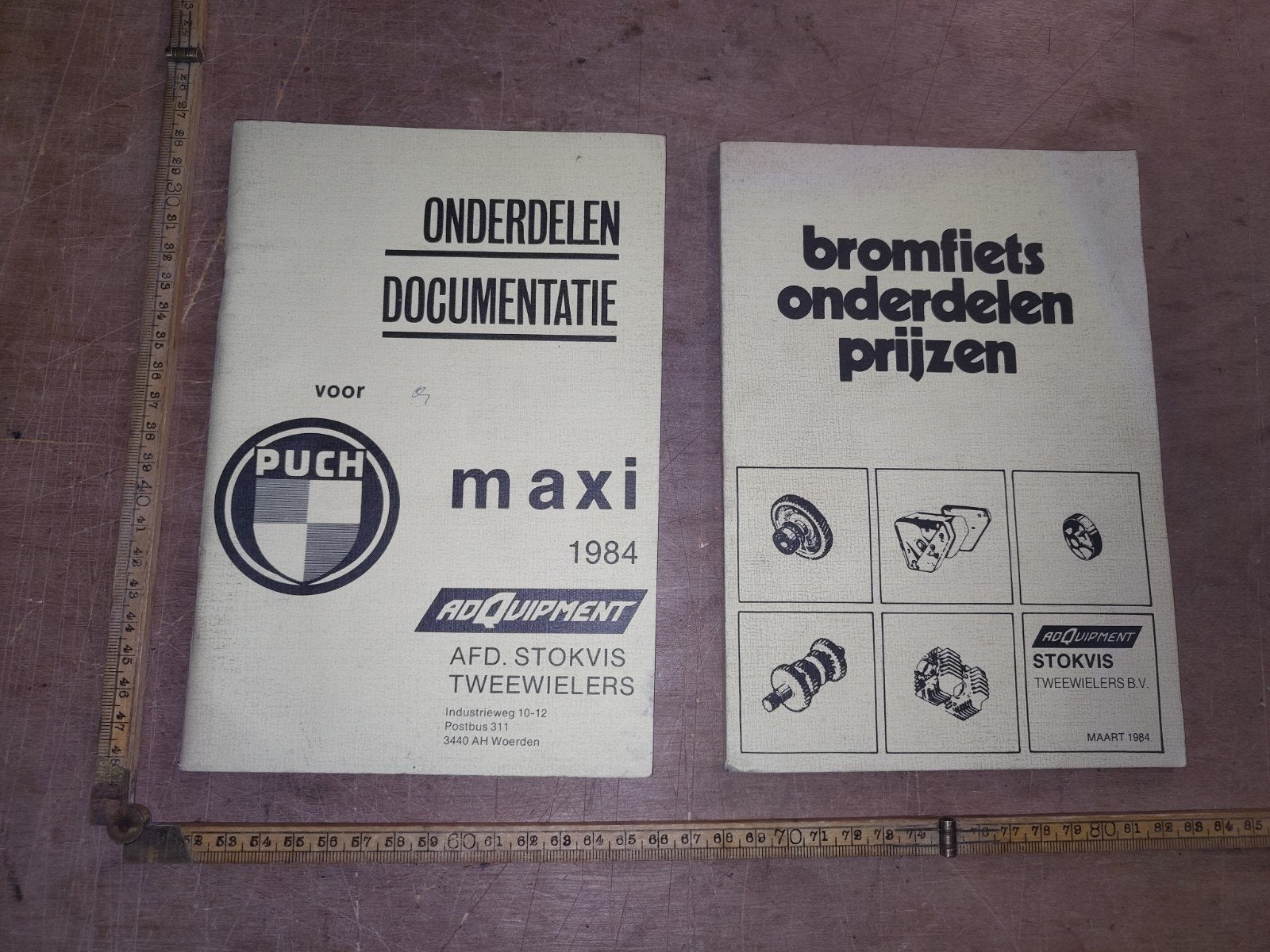 Puch Maxi onderdelen catalogus 1984 plus prijzenboekje, Fietsen en Brommers, Handleidingen en Instructieboekjes, Ophalen of Verzenden