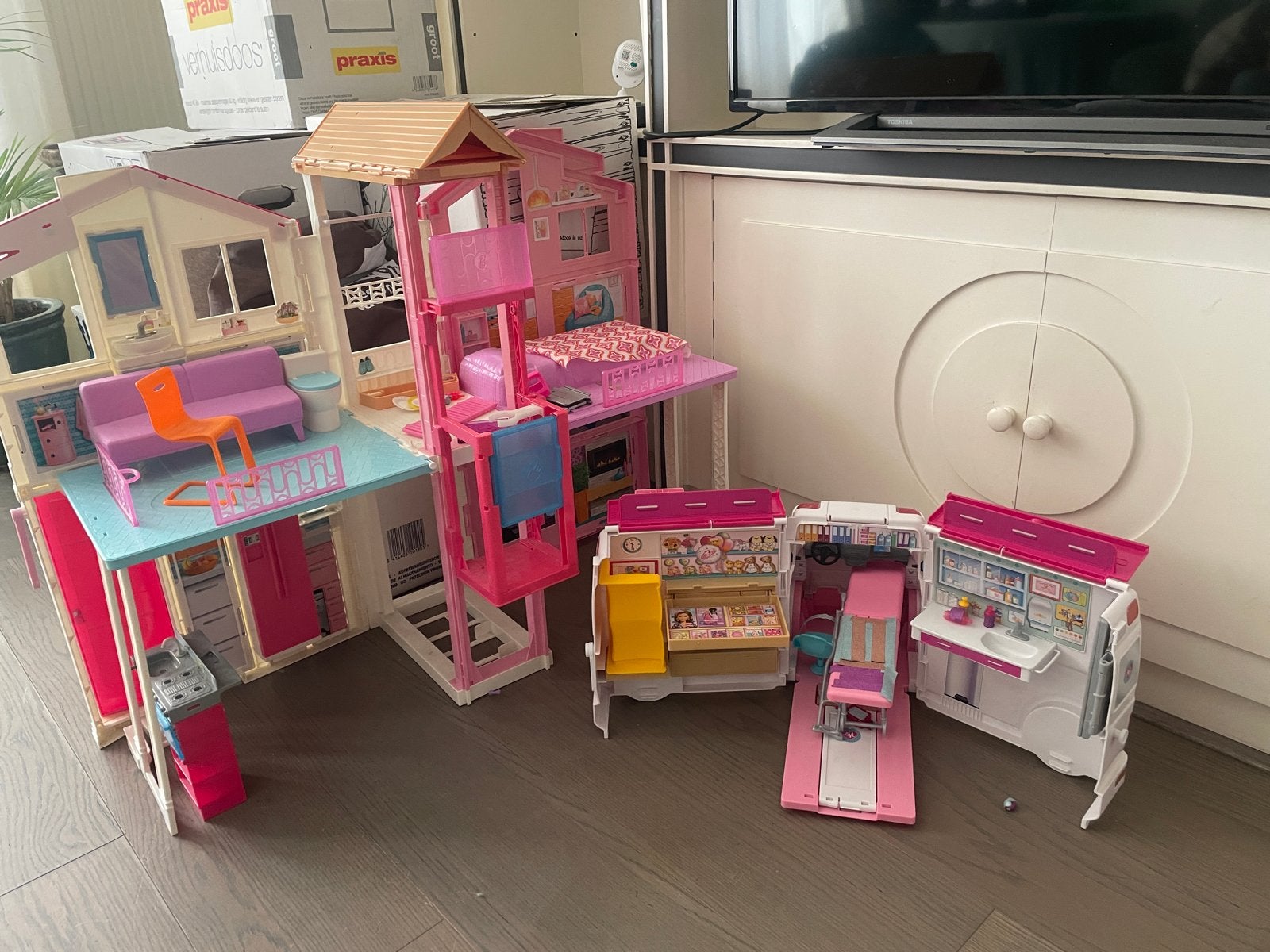 Barbie Droomhuis met Camper en accessoires, Ophalen, Gebruikt, Meisje