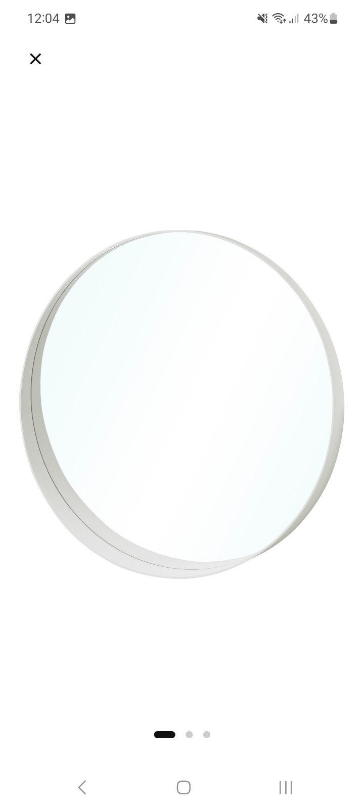 spiegel 80 cm doorsnee wit Ikea, Ophalen, Gebruikt, 80 cm, Wit