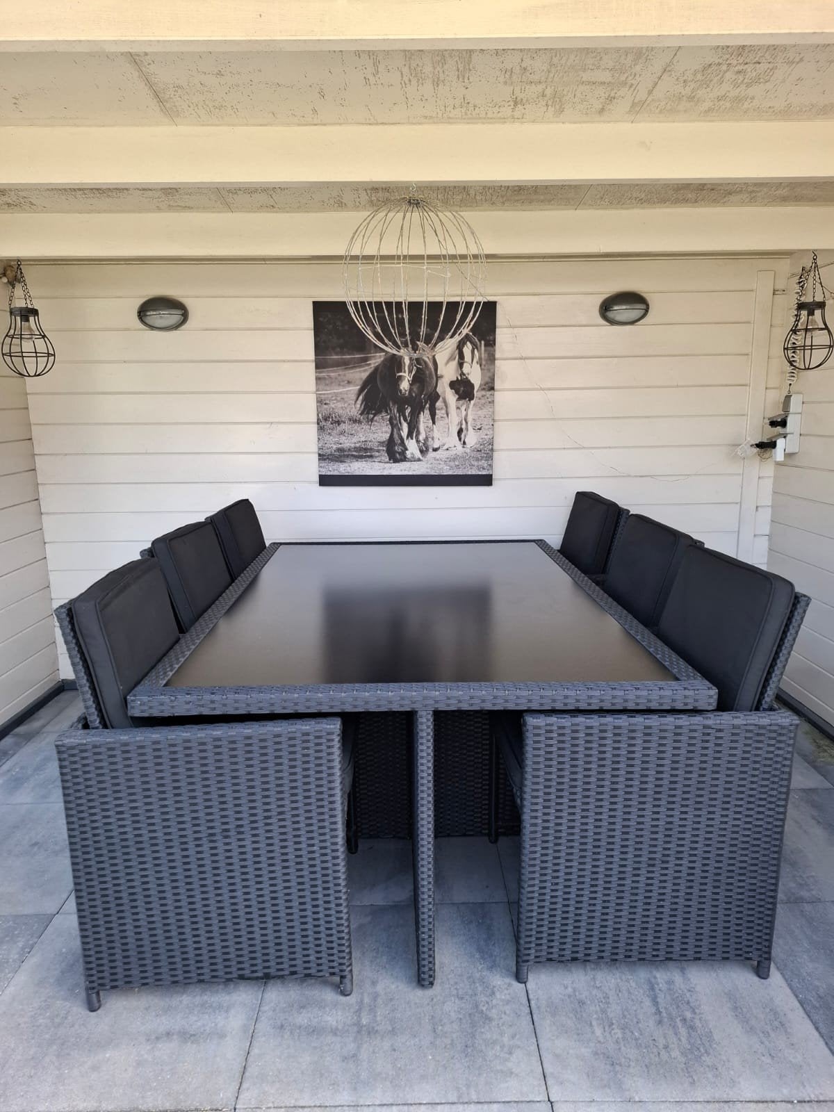 Tuinmeubelset! Diningset Cube XL., Ophalen, 6 zitplaatsen, Zo goed als nieuw, Tuinset