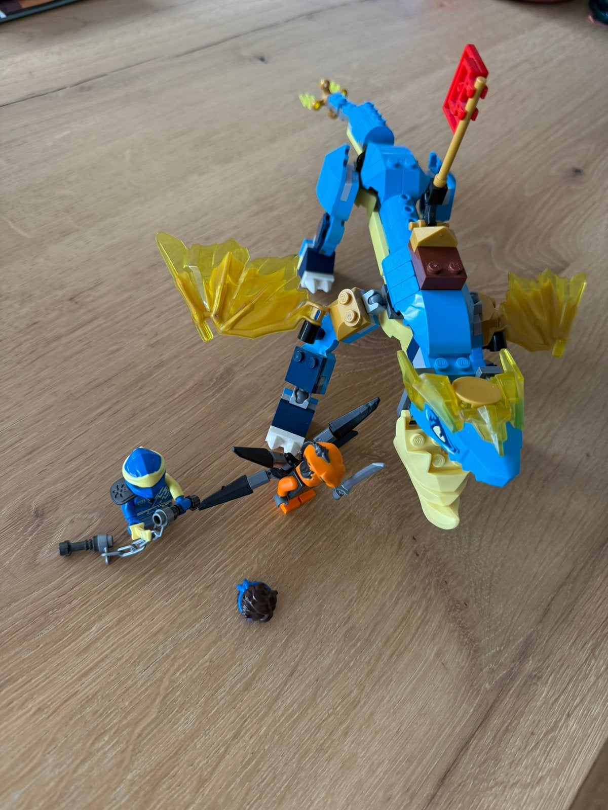 Ninjago’s Jay’s bliksemdraak 71760, Lego, Ophalen of Verzenden, Zo goed als nieuw, Compleet