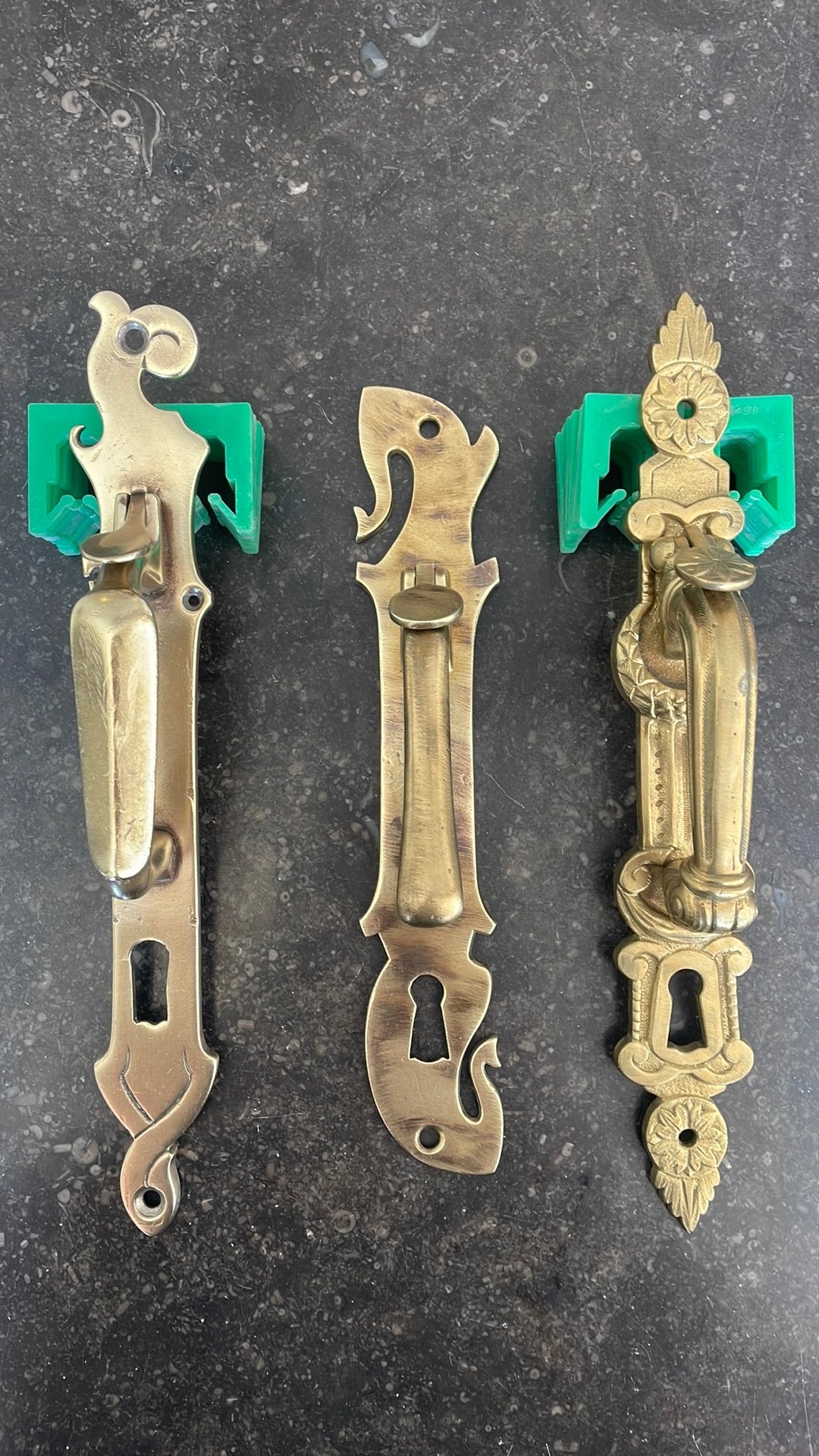 3xDuimklikmechanisme Klinken ANTIEK JUGENDSTIL / Art Nouveau, Ophalen of Verzenden