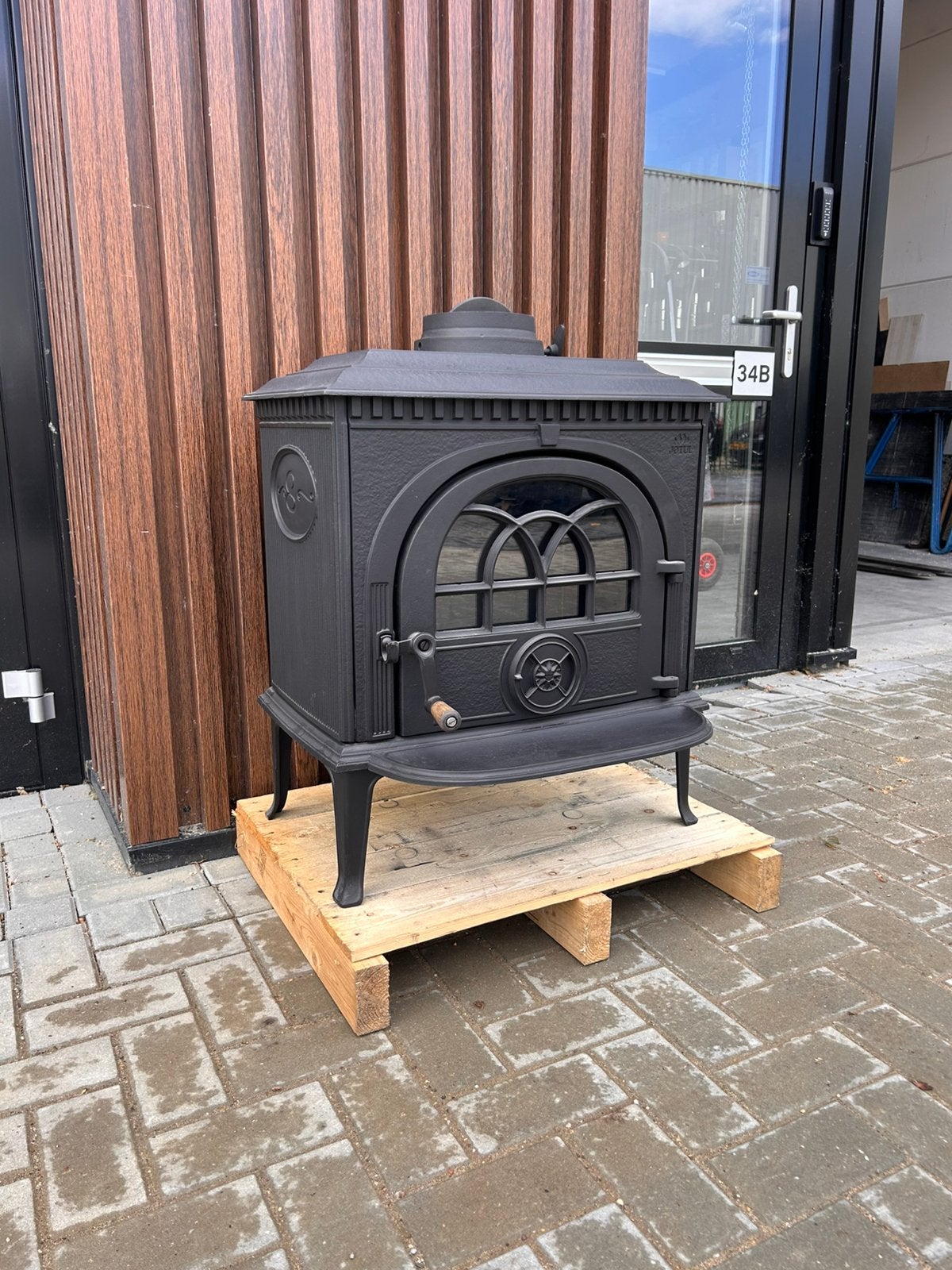 Jotul 8, houtkachel haard refurbished. zeer mooi toestel., Ophalen, Gebruikt, Houtkachel, Vrijstaand