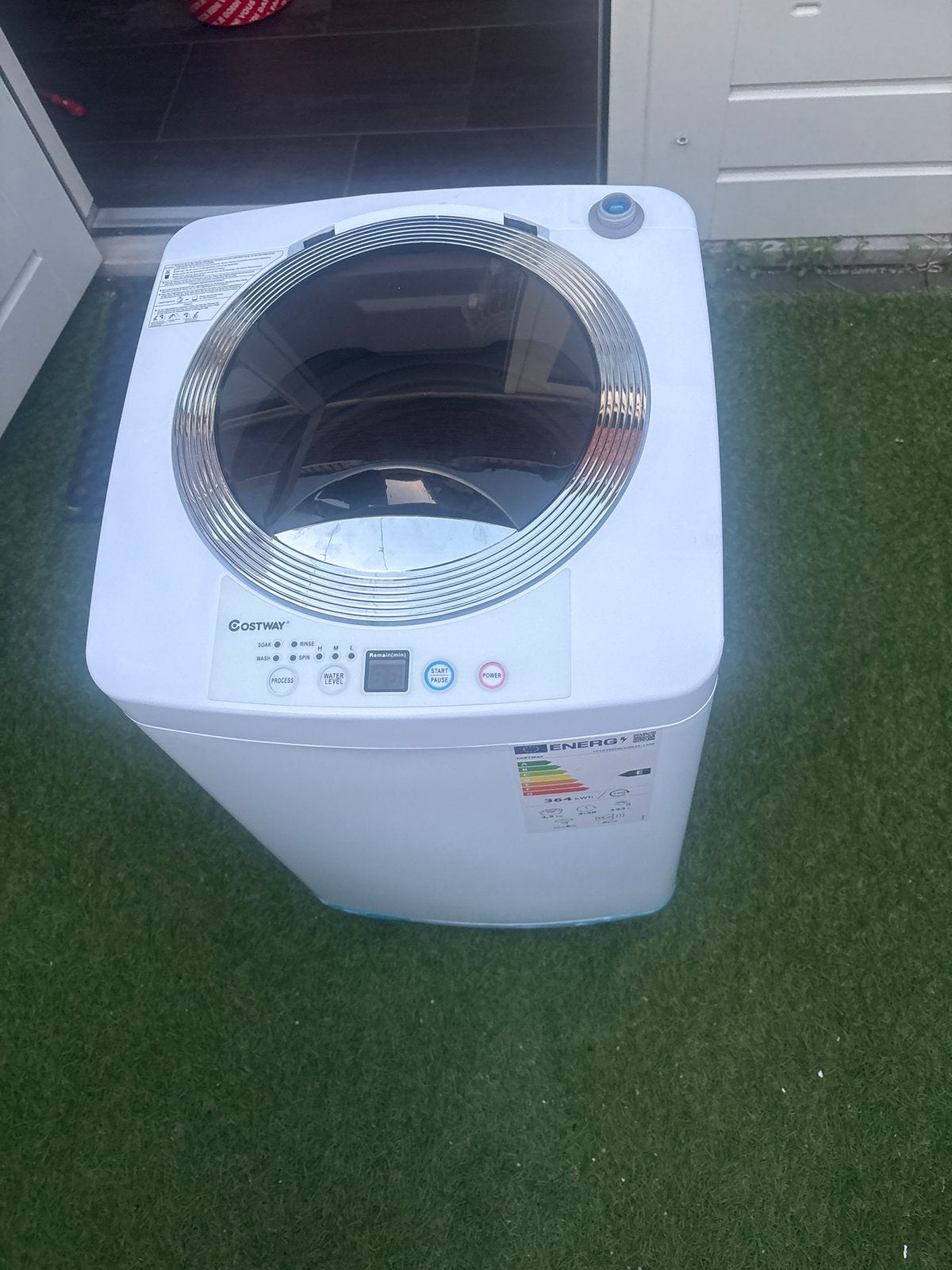 Compacte Costway Wasmachine - Ideaal voor kleine ruimtes, Witgoed en Apparatuur, Wasmachines, Zo goed als nieuw, Bovenlader, Minder dan 4 kg