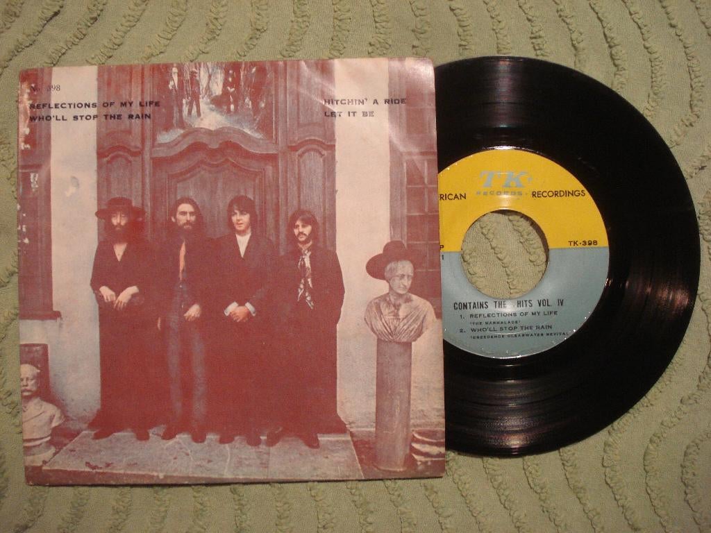 The Beatles 7" Vinyl EP: ‘Let it be + 3’ (Thailand), Cd's en Dvd's, Gebruikt, 7 inch, Ophalen of Verzenden, Pop