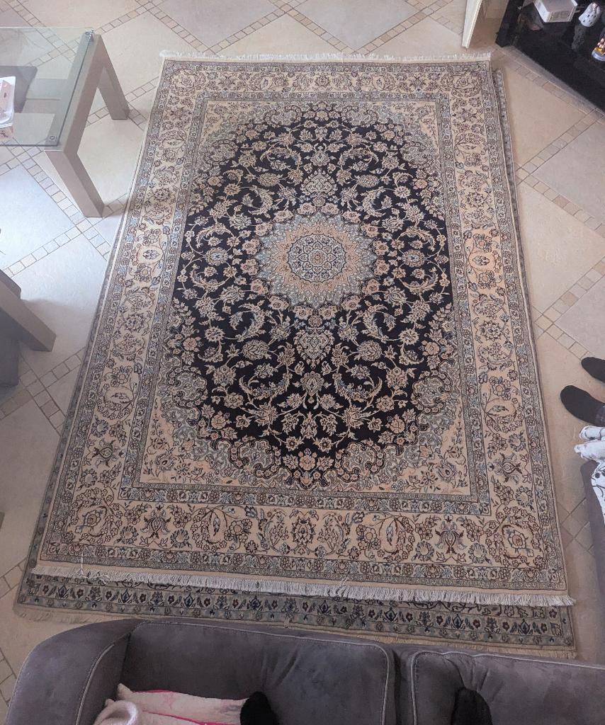Perziche Handgeknoopte Tapijt Nain (3x2m), Ophalen, 150 tot 200 cm, Crème, 200 cm of meer