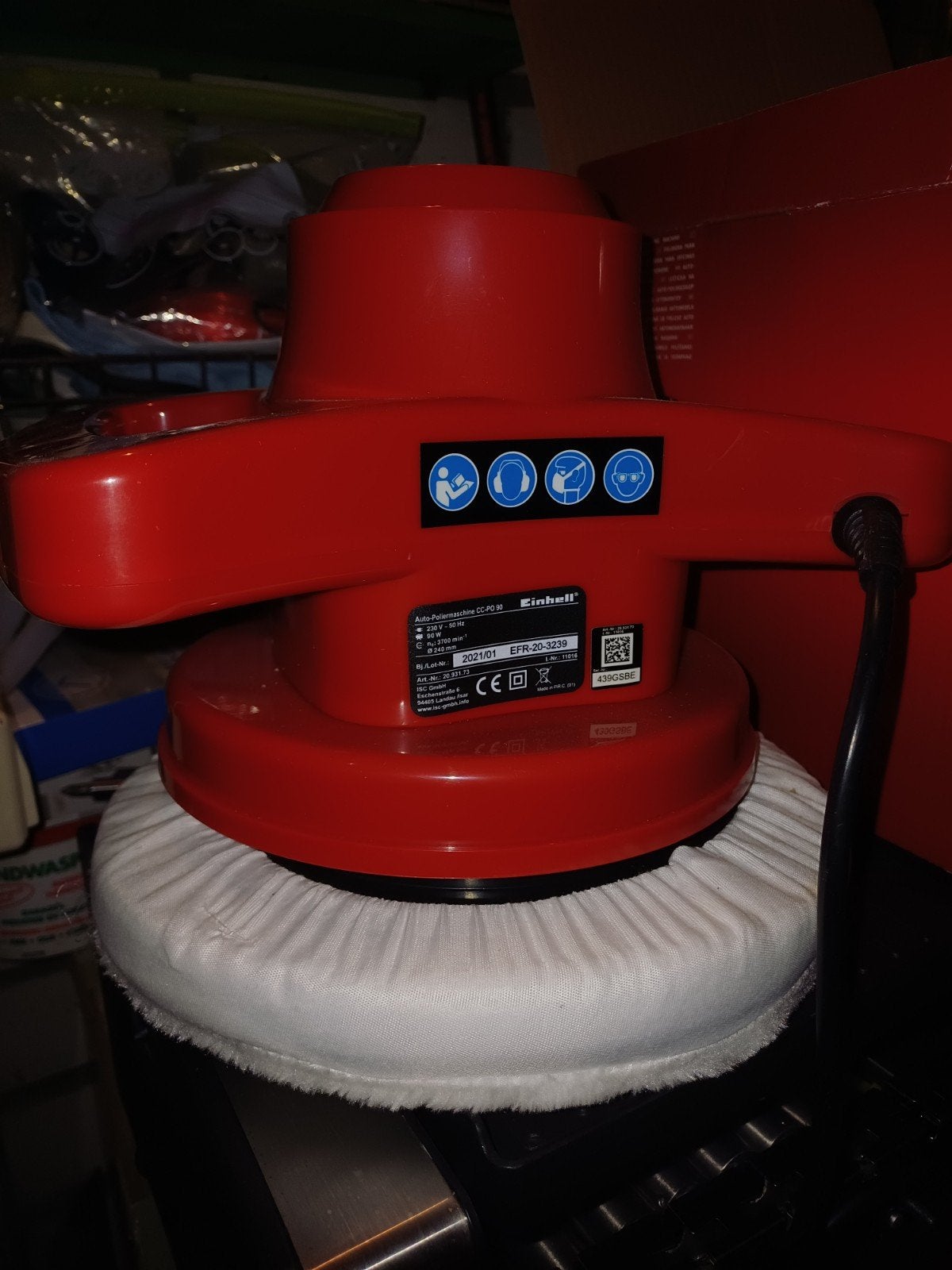 Einhell CC-PO 90 Poetsmachine - Krachtige Polijstmachine, Ophalen