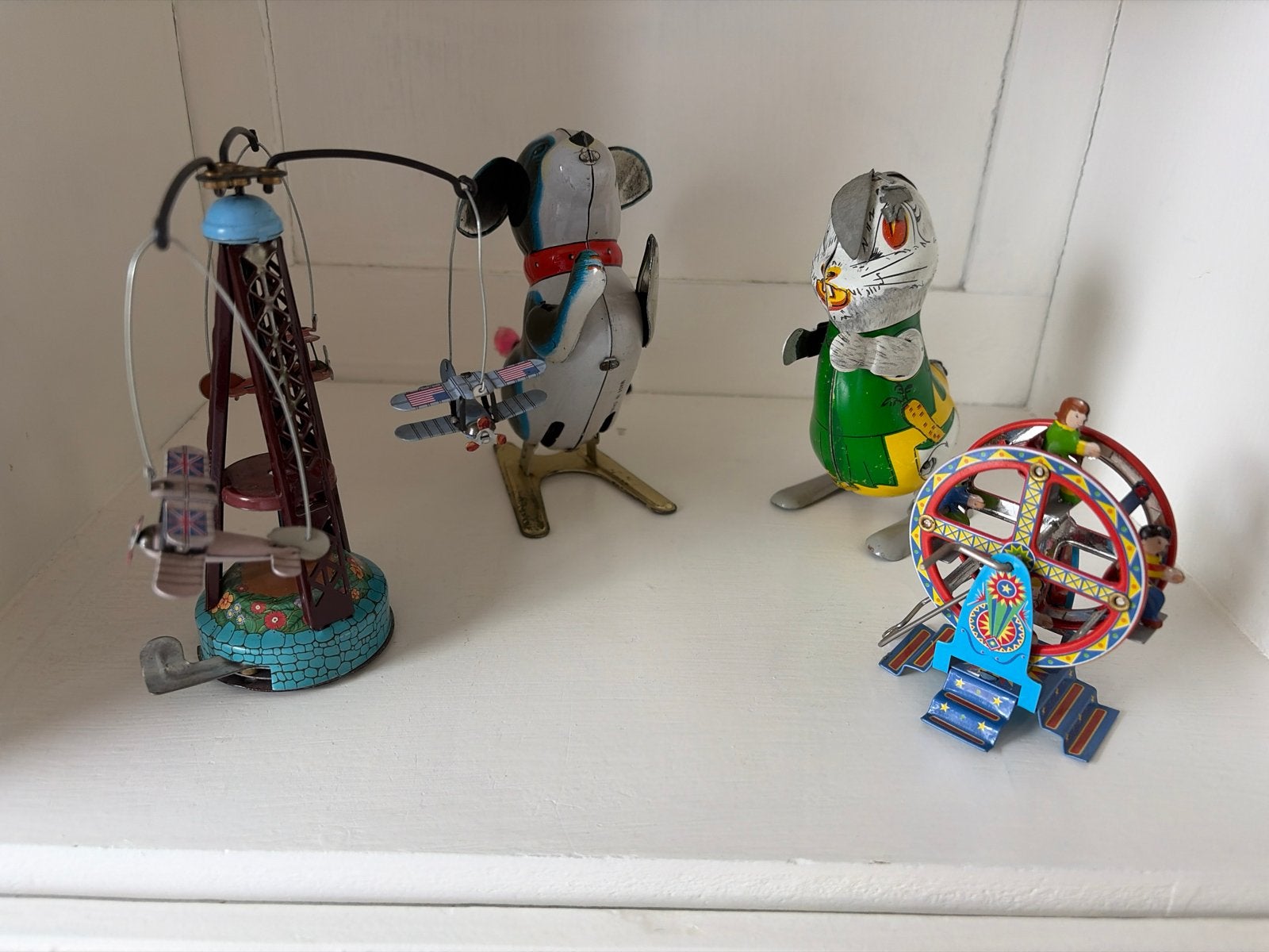 Vintage blikken speelgoed: Kermisattracties en dieren, Ophalen of Verzenden