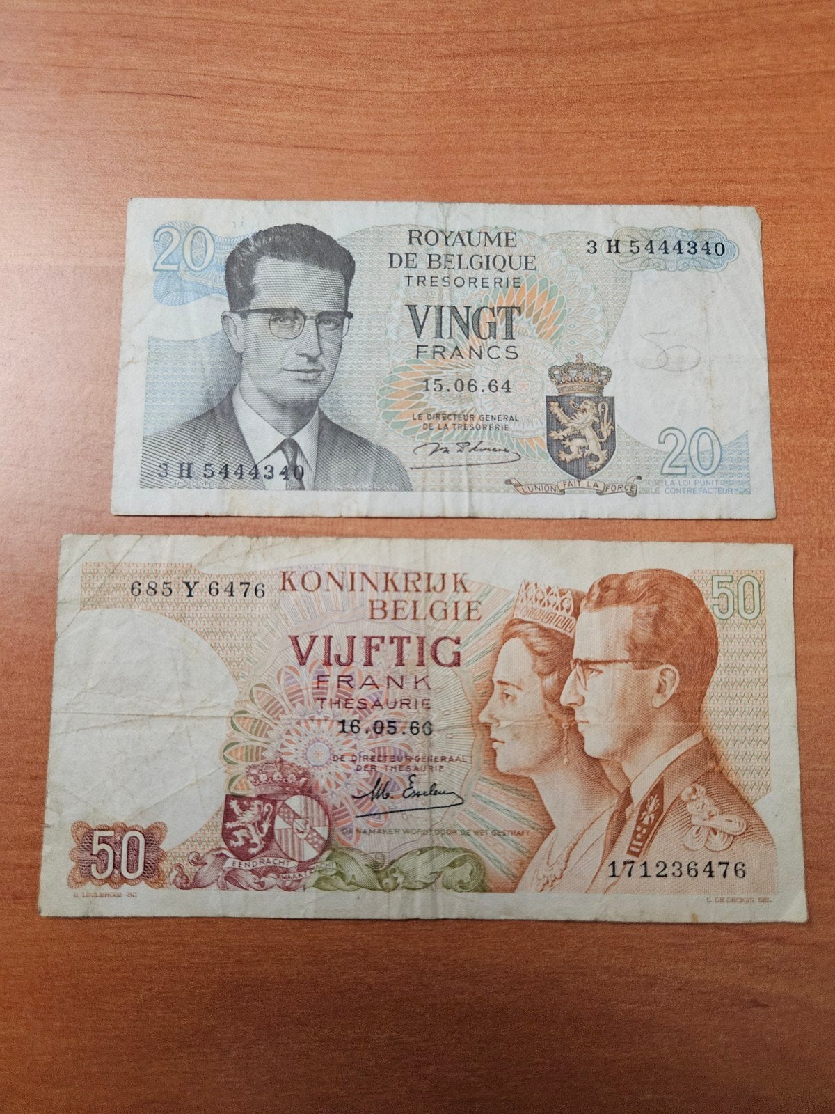 20 en 50 frank België set, Postzegels en Munten, Ophalen of Verzenden