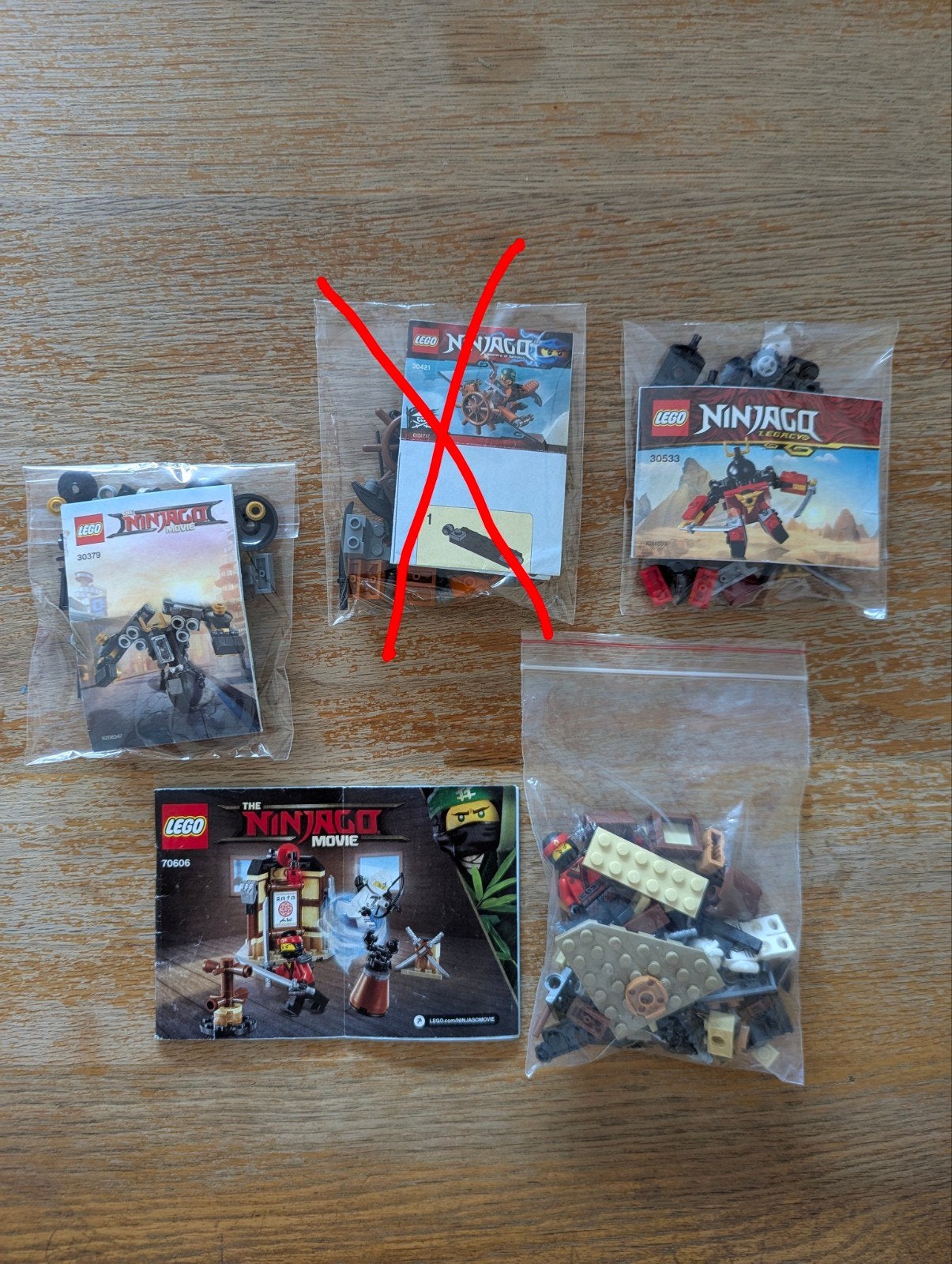 3 x Lego Ninjago. Set 30379, 30533 en 70606. IZGS, Lego, Compleet, Ophalen of Verzenden, Zo goed als nieuw