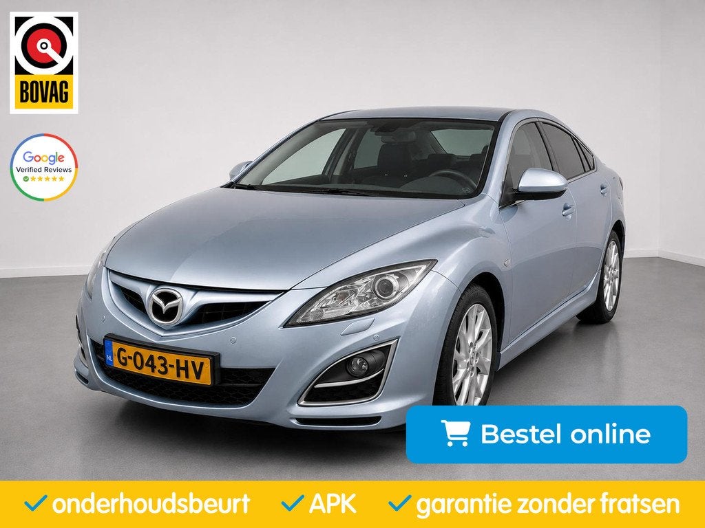 Mazda 6 2.0 AUT GT-M-Line Keyless/Trekhaak Stoelverw/Lane wa, Auto's, Mazda, Euro 5, Stof, Gebruikt, 4 cilinders